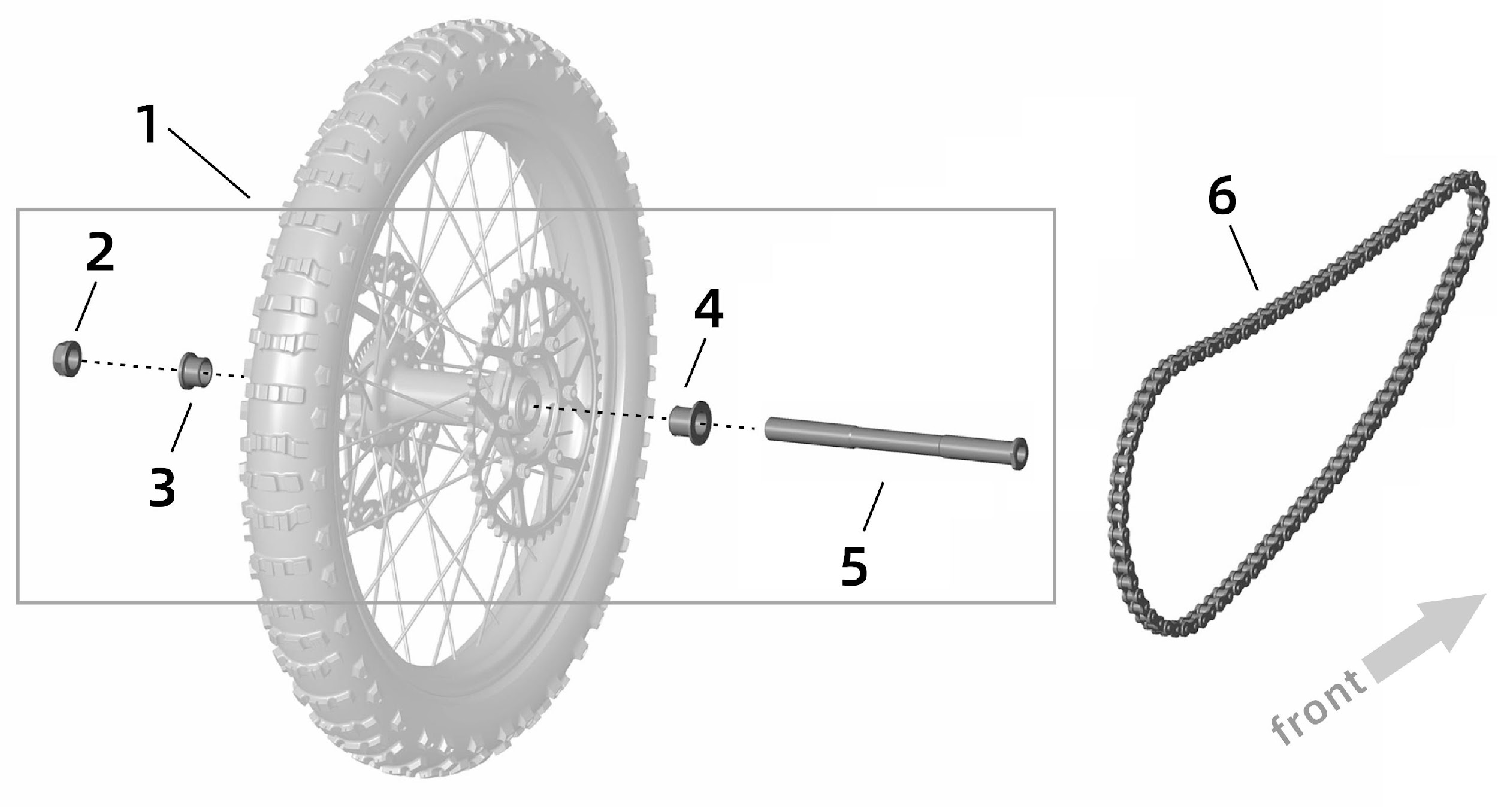 13.1. Задняя ось + цепь