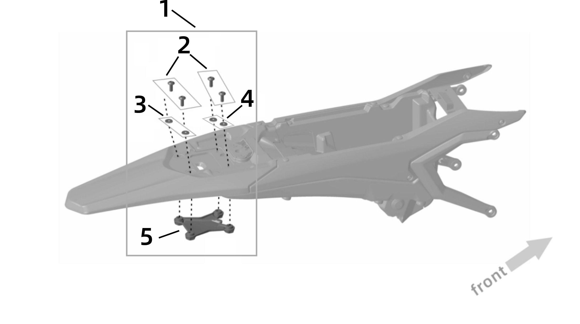 25.14. Нижняя фиксирующая пластина заднего крыла