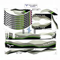 Наклейки штатные зеленые комплект TALARIA xXx TL2500